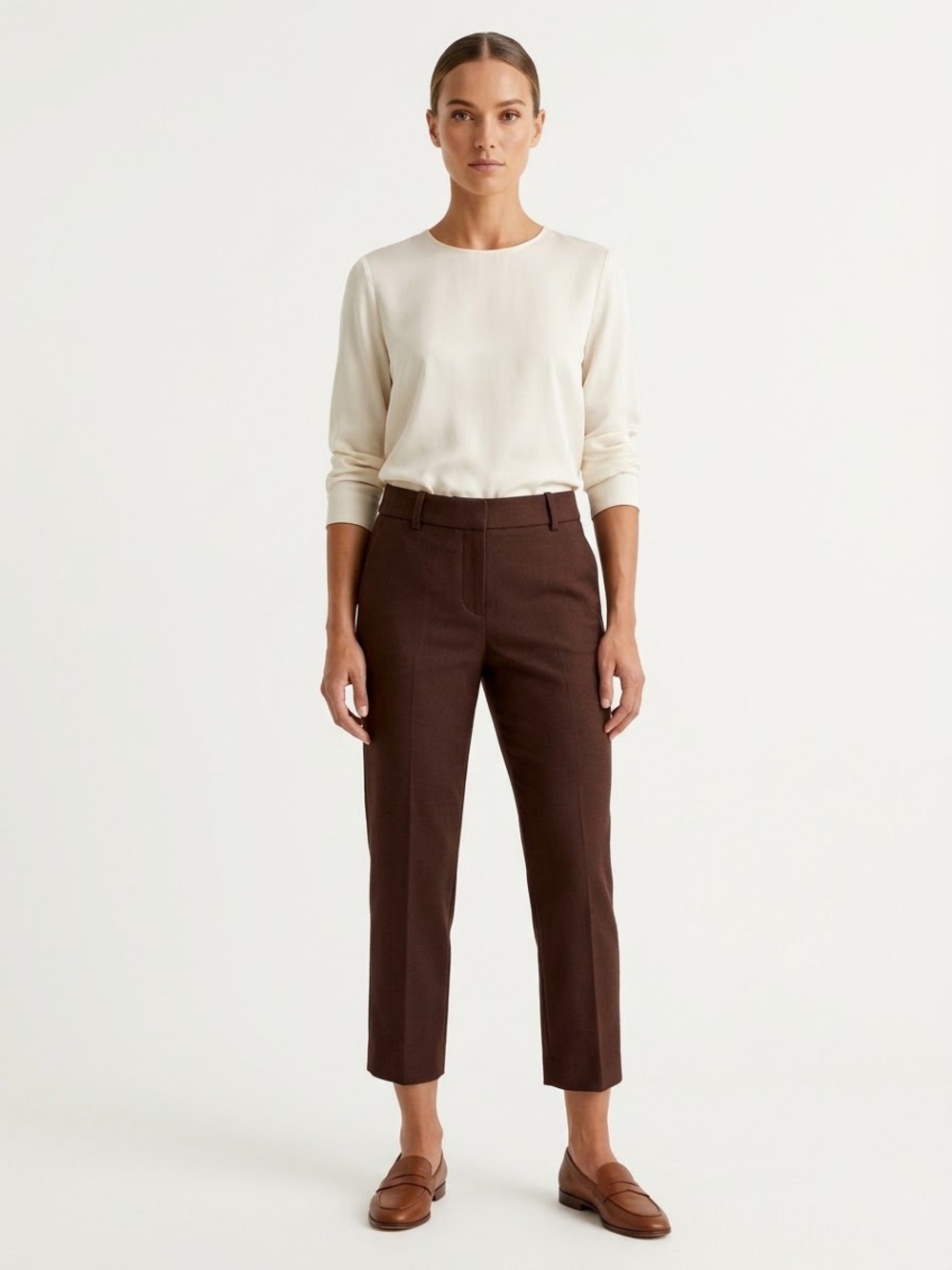 J. Crew Cameron Brown Trousers Size 10P